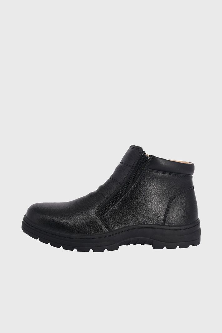 Botin de Cuero con Chiporro Aegir Negro London Adixt-1