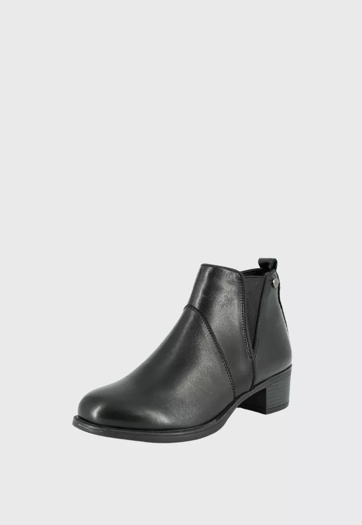Botin de Cuero Lady Negro Alquimia
