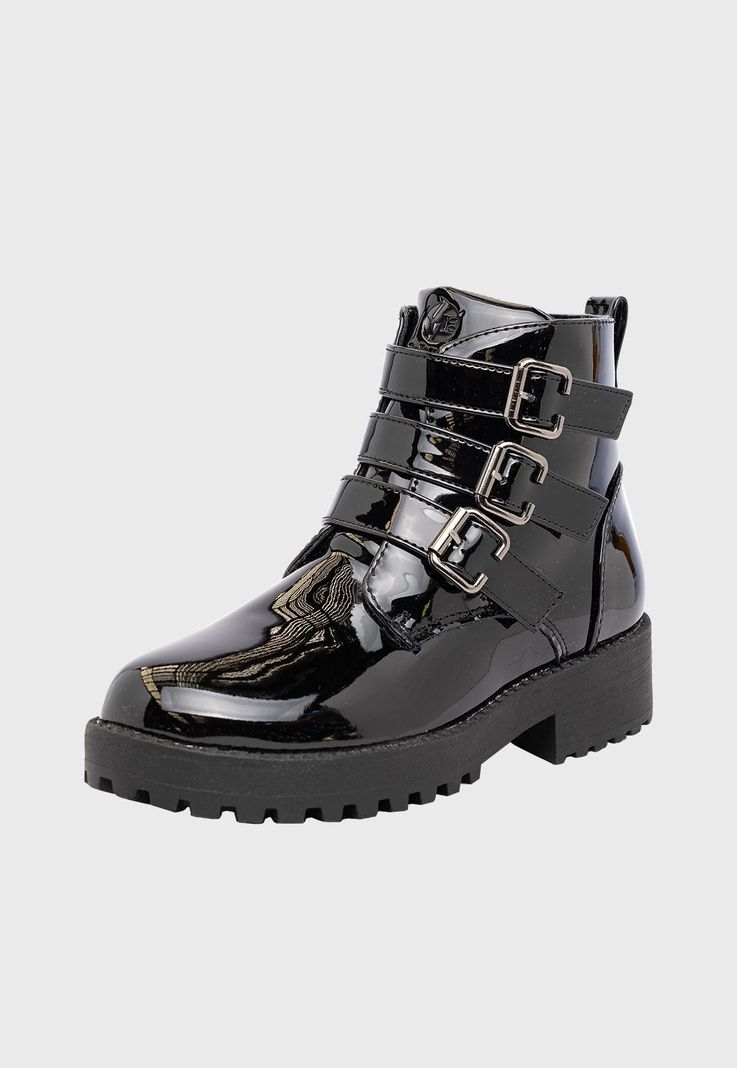Botin Yeni Negro Charol Bamboo-0
