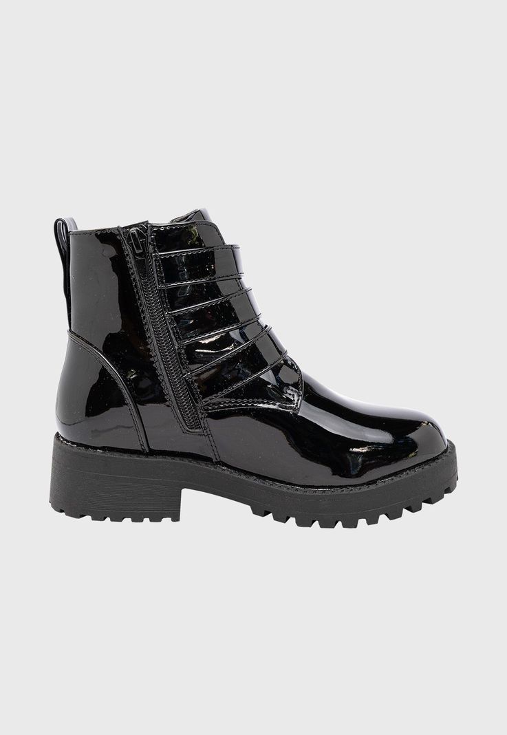 Botin Yeni Negro Charol Bamboo-3