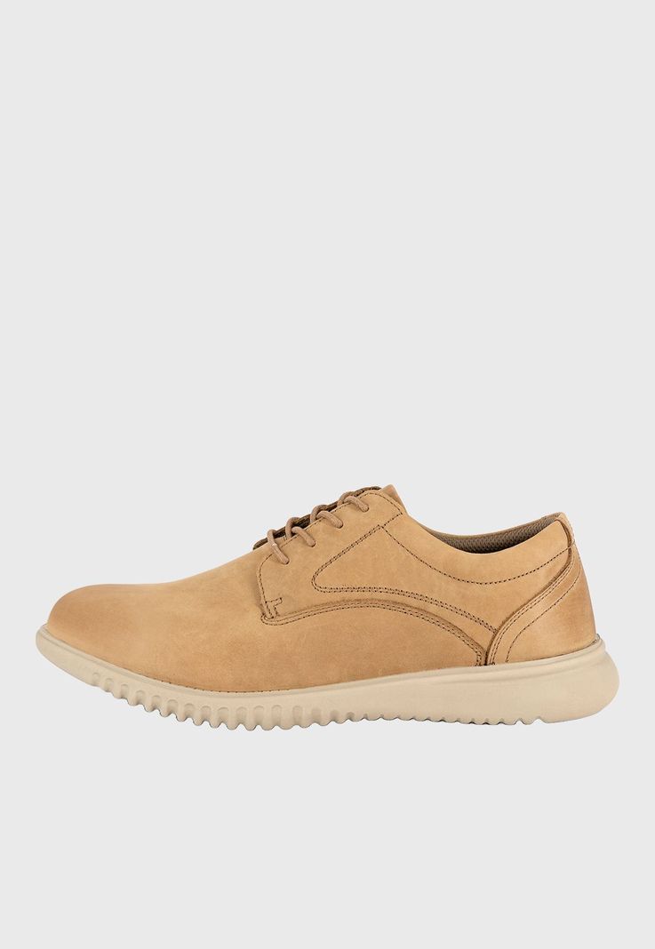 Zapato de Cuero Casual Pikes Khaki London Adixt-1
