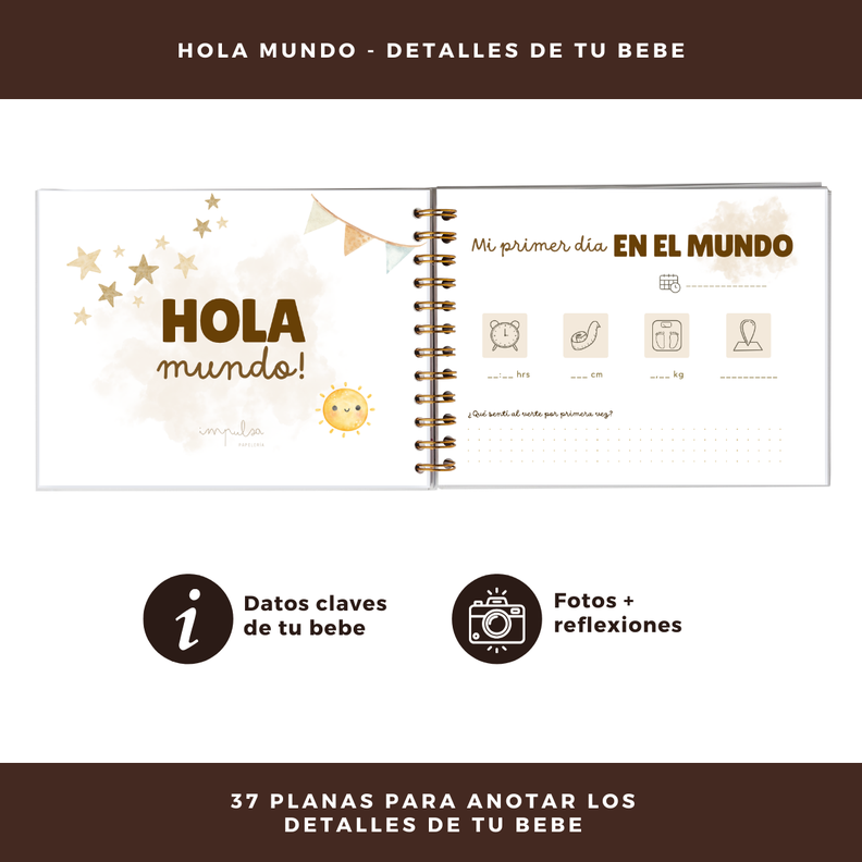 Álbum de Fotos y Recuerdos para Bebés - Mis Primeros Recuerdos Niño-1