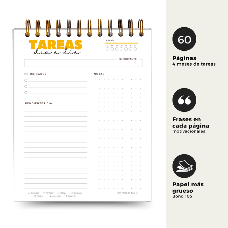 Planner 4 Meses - Tareas Diarias - Agenda Diaria sin Fecha-2