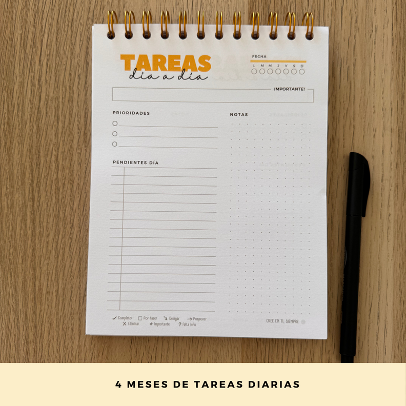 Planner 4 Meses - Tareas Diarias - Agenda Diaria sin Fecha-3
