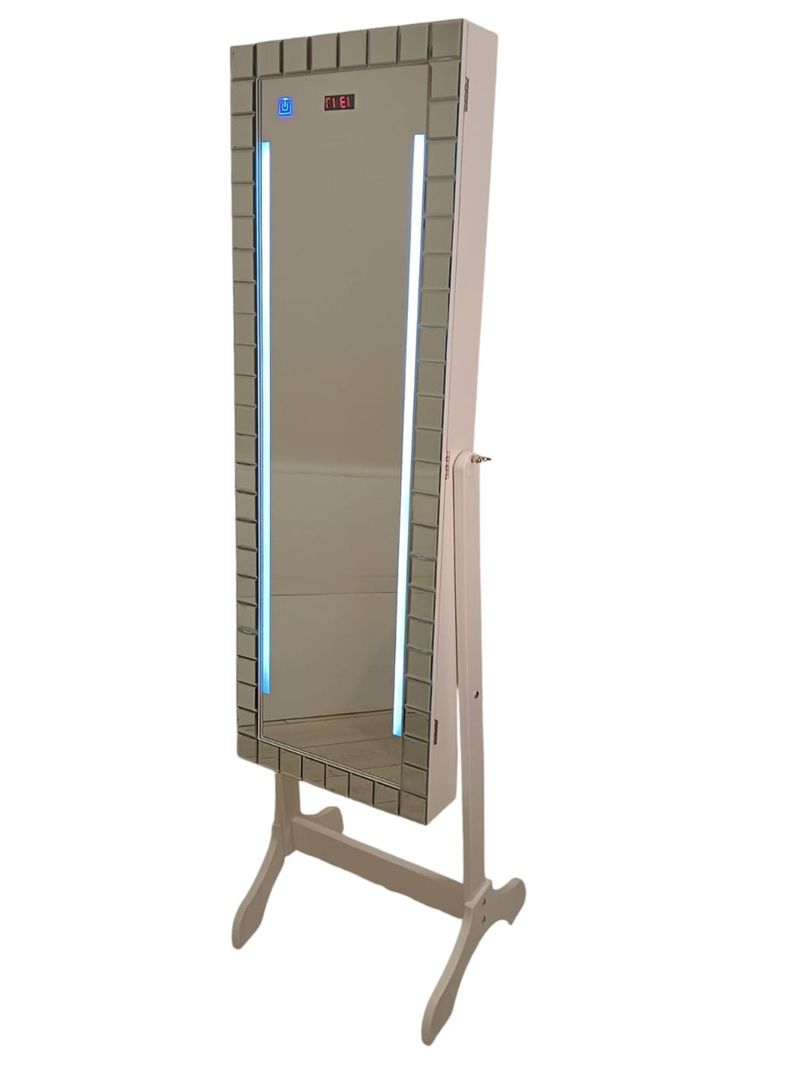 ESPEJO JOYERO RAINE RELOJ LUZ LED TACTIL -2