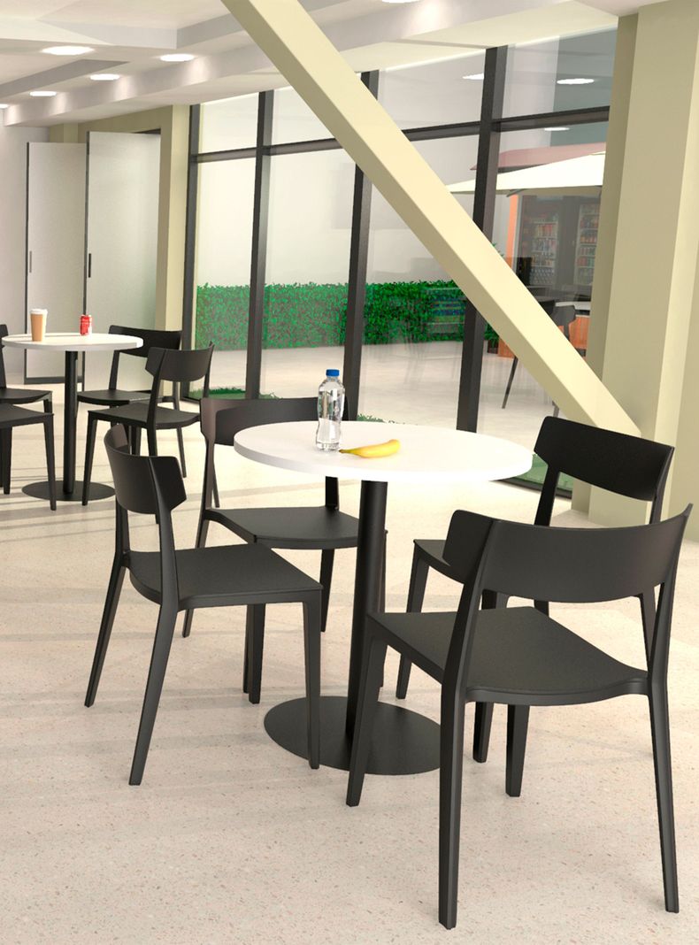 Silla terraza monoblock RIO negro-3