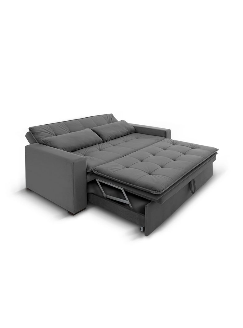 Sofá Cama 2 Cuerpos Londres 170 cm Gris Oscuro-0