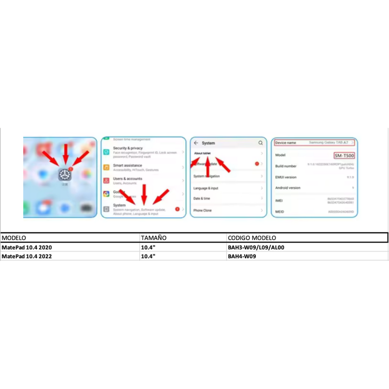 Fundas Con Teclado Premium Para Huawei MatePad 10.4" 2020/2024-1