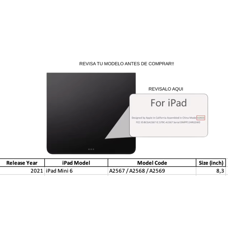 Fundas Con Teclado + Mouse Para iPad Mini 6/7-1