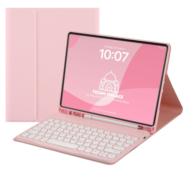 Fundas Con Teclado 2.0 Para iPad 10 Gen / 11 Gen (A16) Rosado