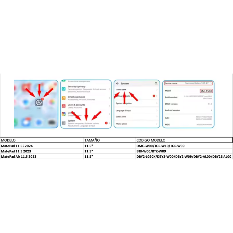 Fundas Con Teclado Premium Para Huawei MatePad 11.5"/Air11.5"/11.5"s-1