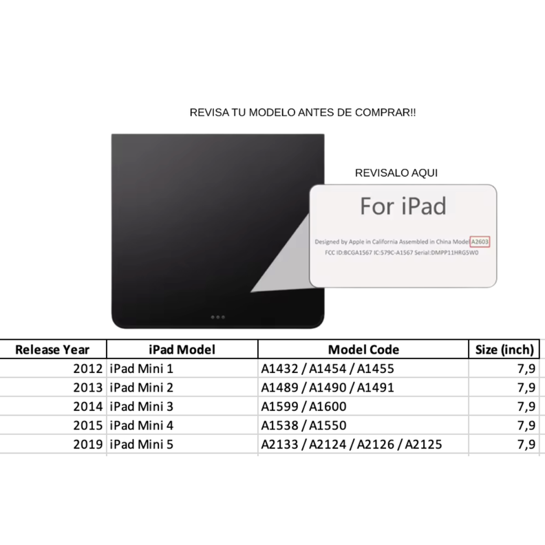 Fundas Con Teclado + Mouse Para iPad Mini 1/2/3/4/5-1