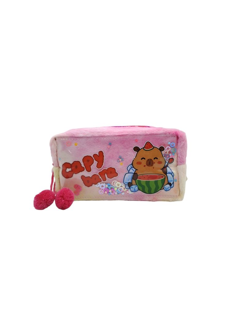 Estuche de Felpa para Lápices Diseño Capibara-0