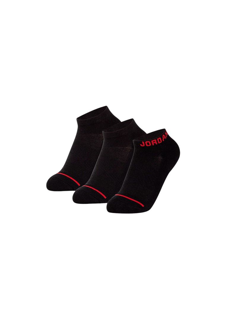 Calcetines Pack x3 Jordan Cortos Unisex Color Negro y Blanco-1