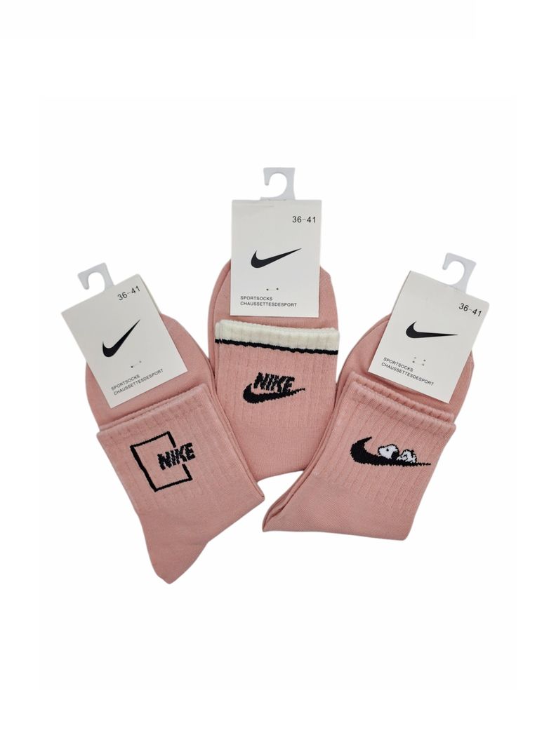 Calcetines Pack x3 Nike Snoopy Color Rosado-1