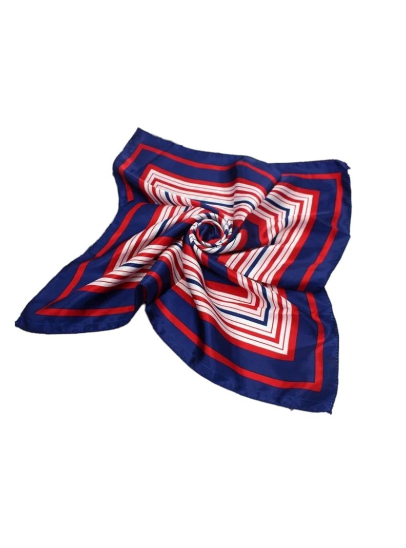 Pañuelo Satinado Mujer Patriot color Rojo Blanco Azul 60 x 60 cms-0