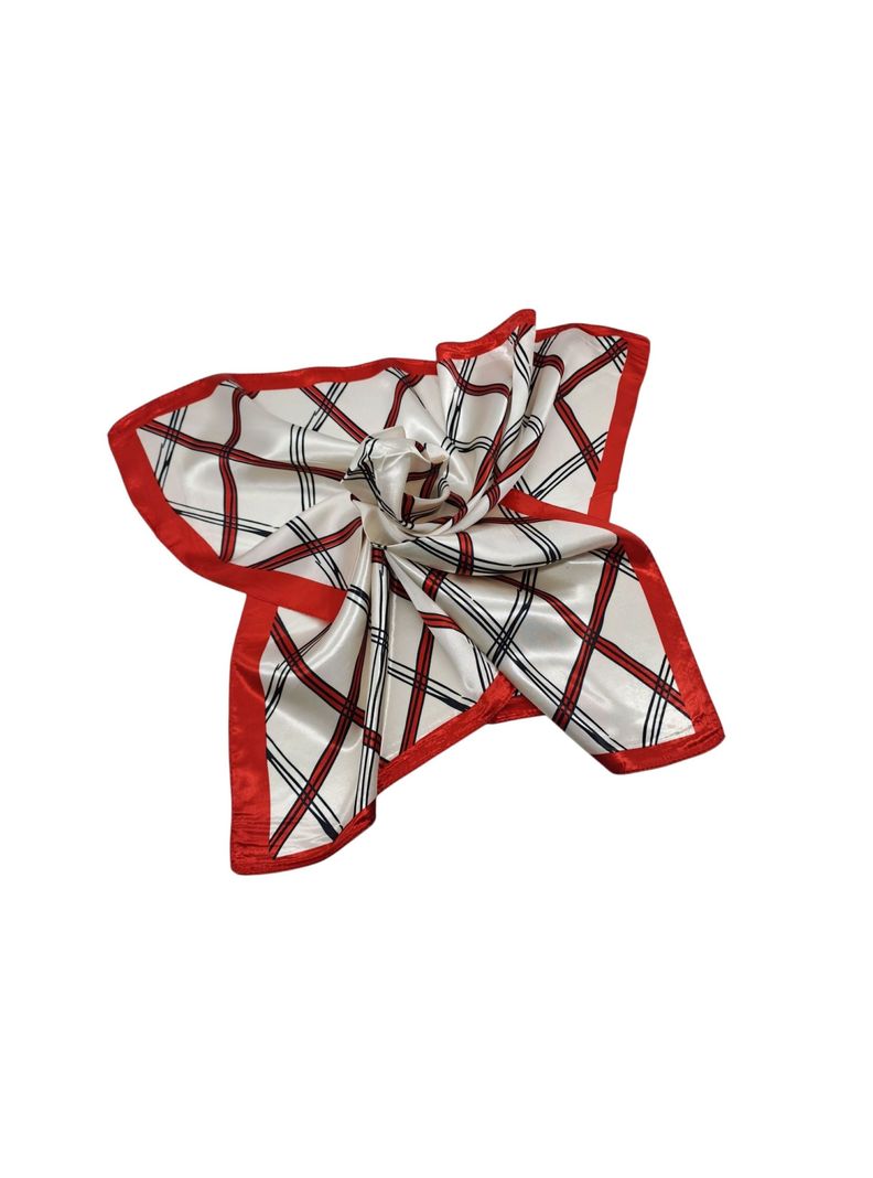Pañuelo Satinado Mujer Diseño Rayas 60 x 60 cms-0