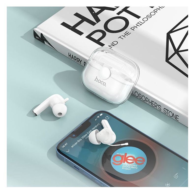 Audífonos Bluetooth Buds ENC v 5,3 In Ear Cristal Case EW22 White-1