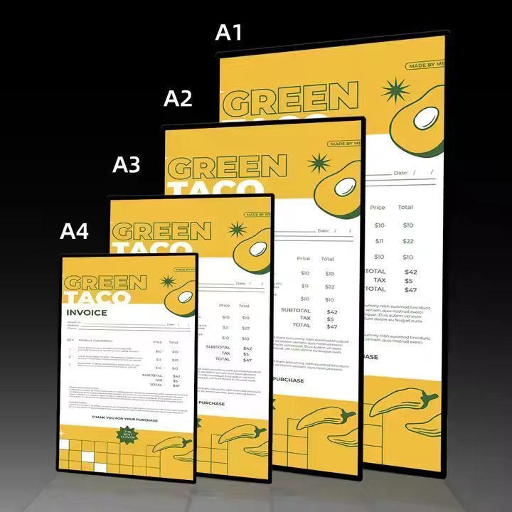 Caja de luz Led panel publicitario 60x85cm-3