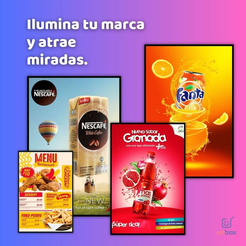 Caja de luz Led panel publicitario 60x85cm-4