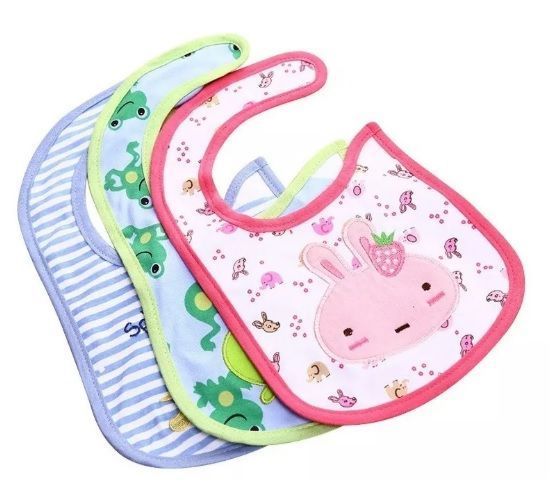 Pack 4 Hermosos Baberos Para Bebé 100% Impermeable-0