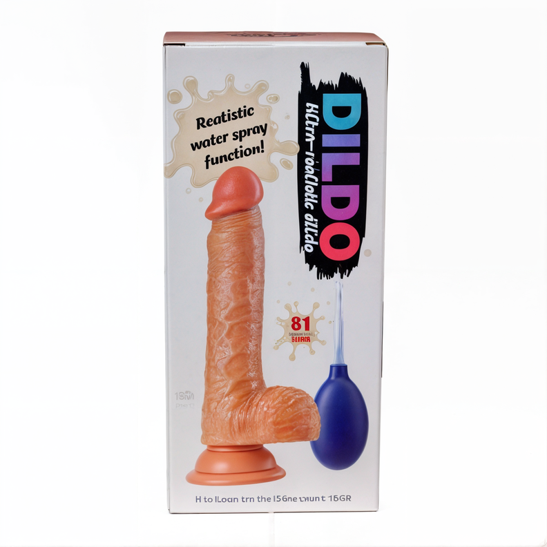 Dildo Ultra Realista Con Función De Pulverización De Agua-5