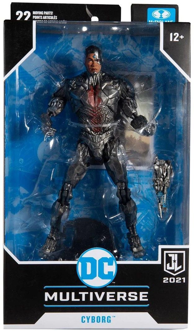 Figura Cyborg Justice League Dc Multiverse Mcfarlane Gris
