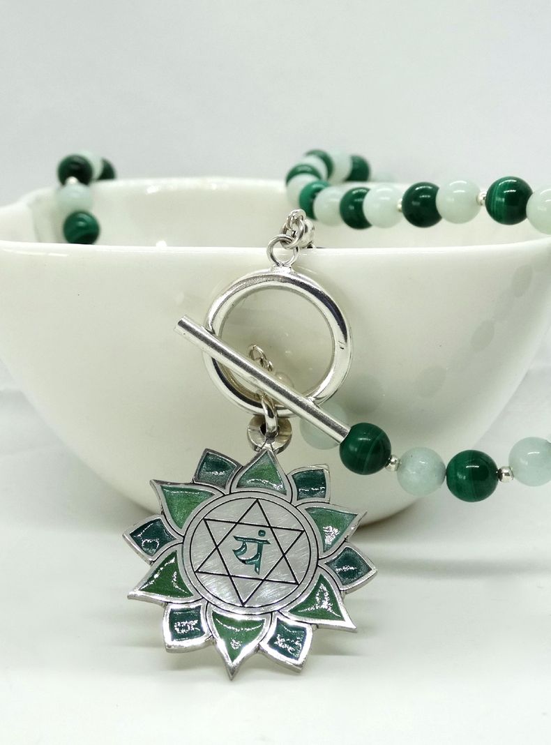 Collar Chakra Corazón Mujer Plata-0