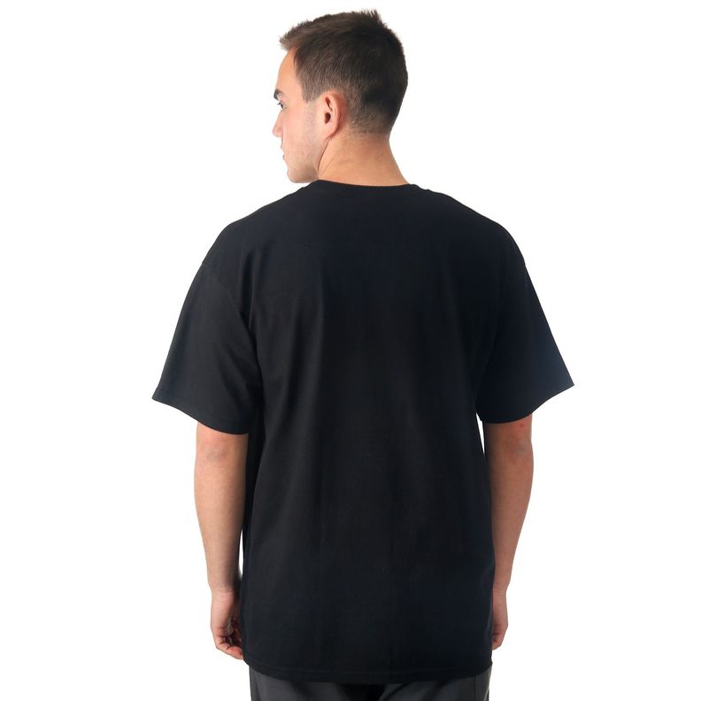 Polera Manga Corta Negra Estampado Delantero-2