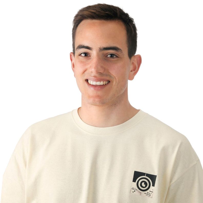 Polera Manga Corta Crema Estampado Delantero y Trasero-1