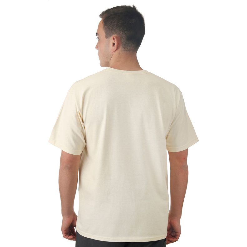Polera Manga Corta Crema Estampado Delantero-1