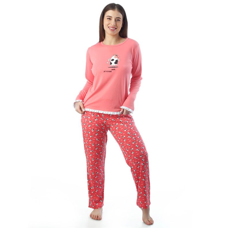 Pijama Mujer Gamuza Polycotton Cow Attitude-0