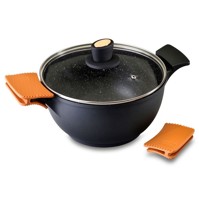 Olla Aluminio Fundido 24 Cms. Negro