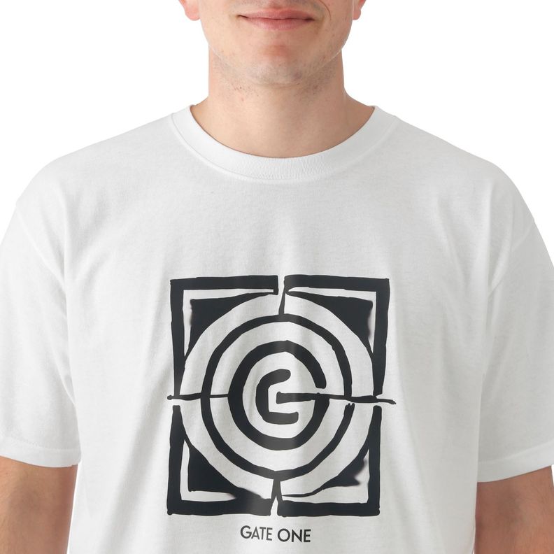 Polera Manga Corta Blanca Estampado Delantero-1