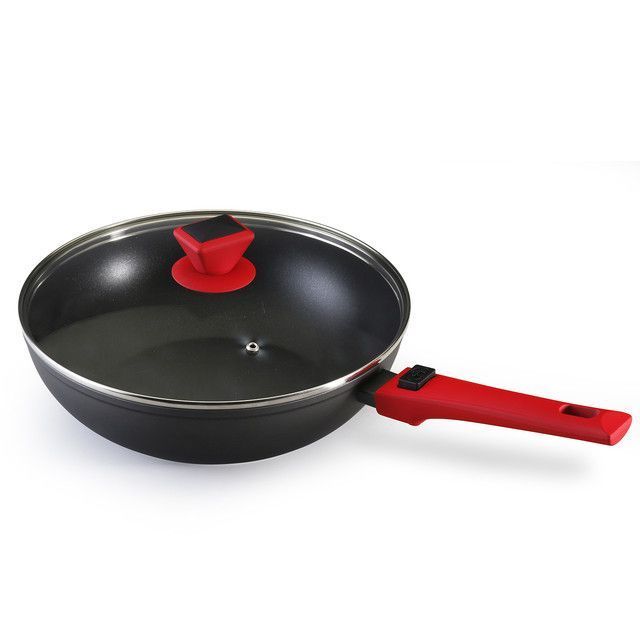 Wok Aluminio Forjado 28 cms. Negro