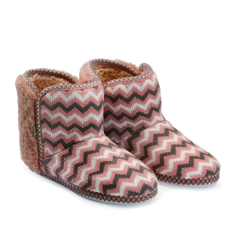 Pantufla Bota Mujer Lana y Chiporro Pink-0