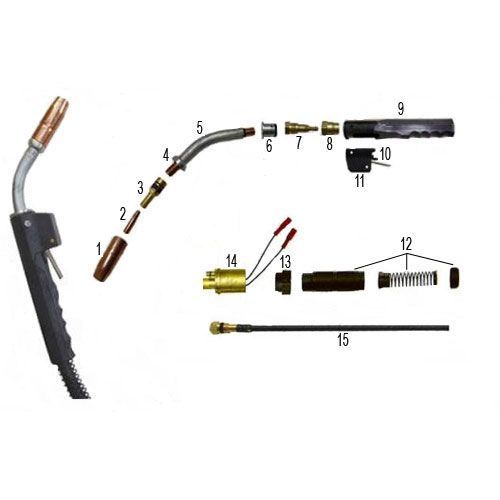 Pistola Mig Blackweld modelo Tregaskiss 400 / 400Amp (4,5 MTS)-3