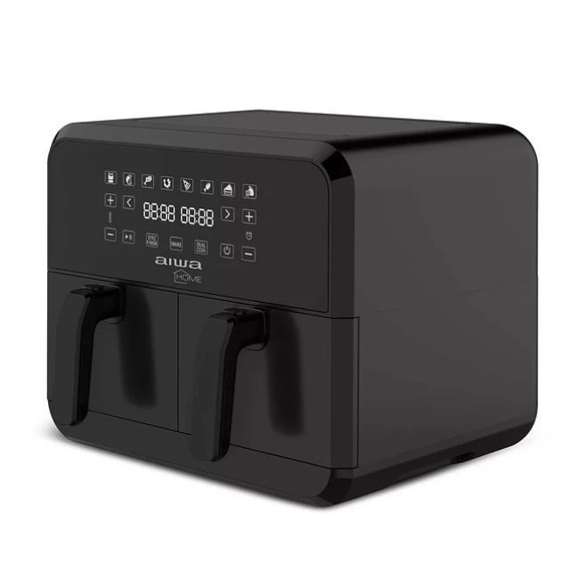 Freidora De Aire 8 Lts Con Dos Canastos Aiwa Aw-haft8001 Color Negro-0