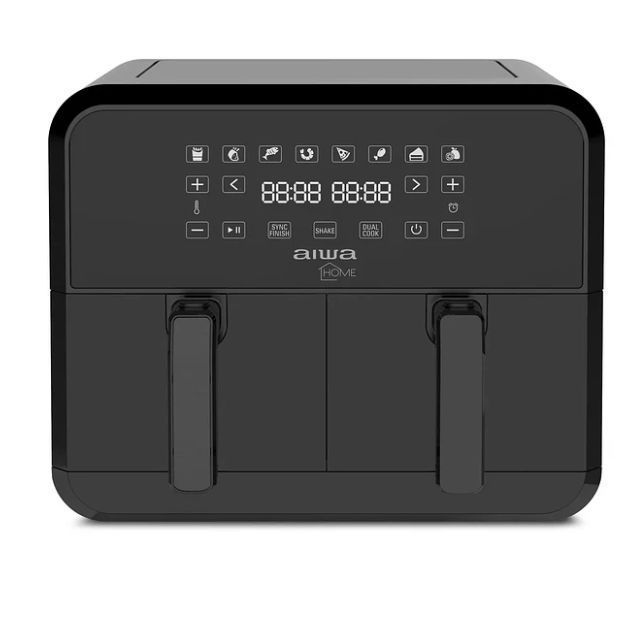 Freidora De Aire 8 Lts Con Dos Canastos Aiwa Aw-haft8001 Color Negro-1