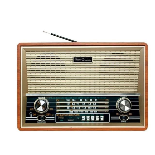 Parlante Mlab 8733 Retro Grund Bluetooth Usb Fm Color Café-0