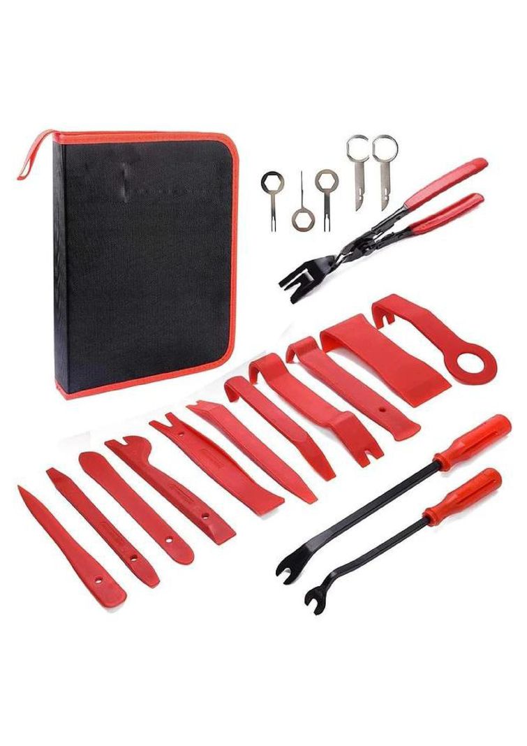 Kit De 19 Herramientas Para Desmontar Molduras De Coche Y Radio-0