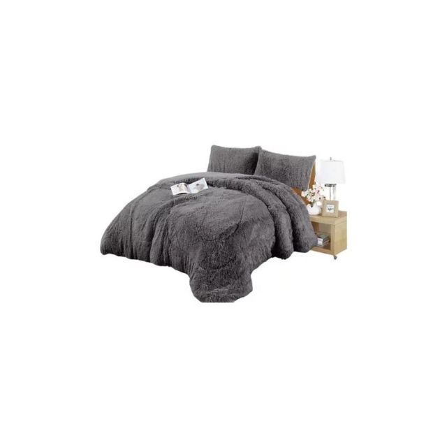 Cobertor Para Cama Plumón Invierno Chiporro Liso Peludo De 2 Plazas-0