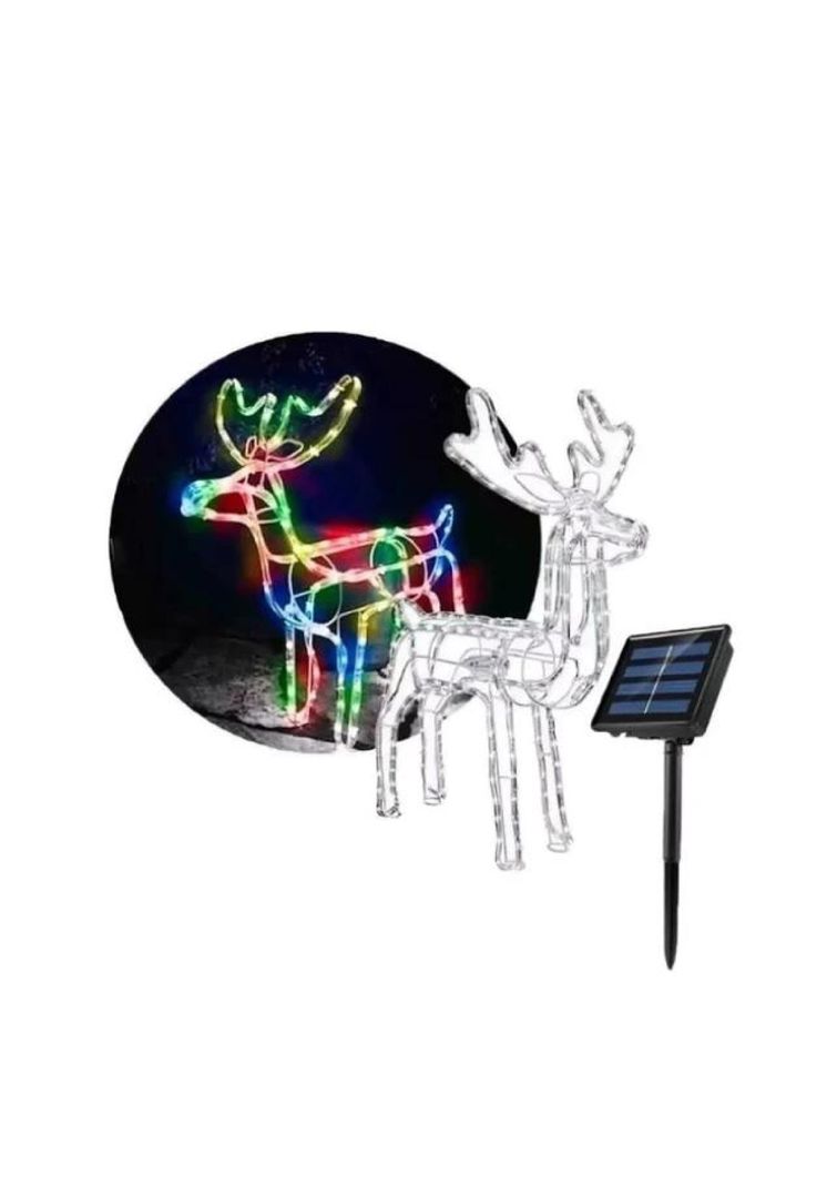 Reno Navideño 120cm Adornos Reno Navidad Solar-0