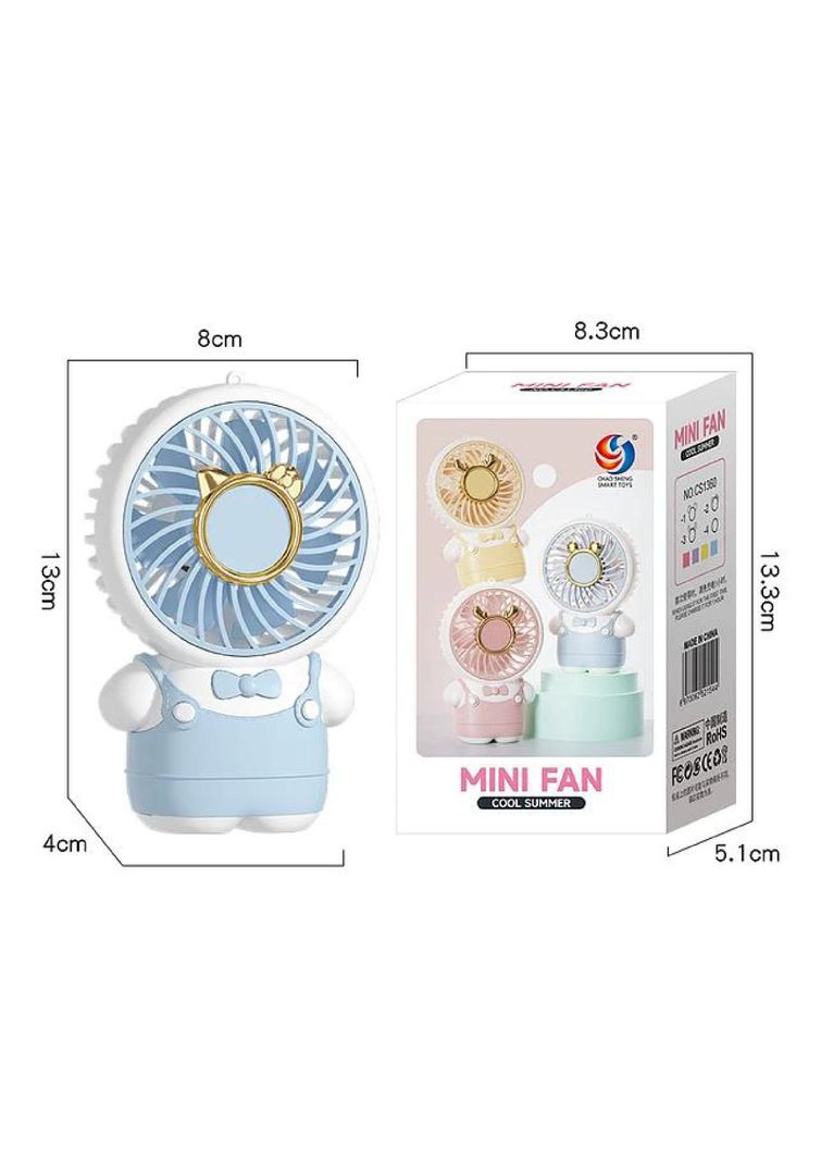 Mini Ventilador Recargable Con Diseño De Animalitos y Vestimenta-2
