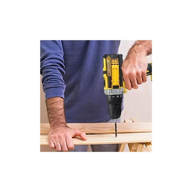Taladro Destornillador Inalámbrico Con Kit Herramientas 28w Color Amarillo Frecuencia 59-80-2