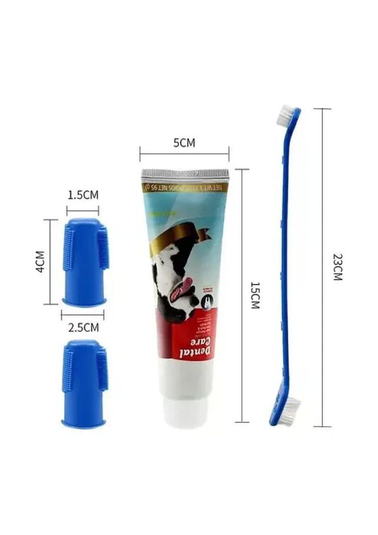 Set Bucal Para Mascotas: Cepillo, Crema Dental Y Dedal-1