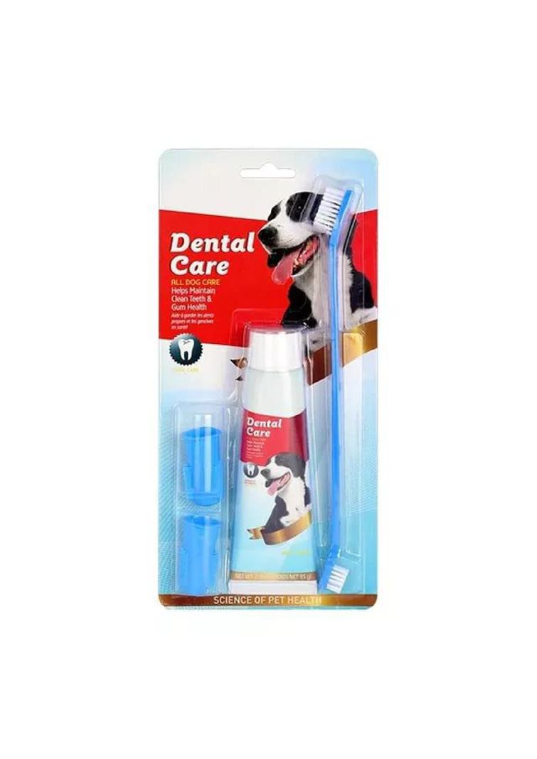 Set Bucal Para Mascotas: Cepillo, Crema Dental Y Dedal-2