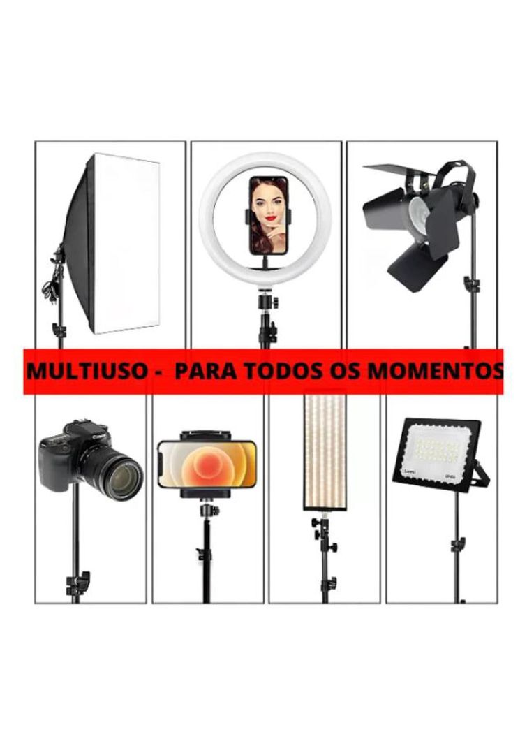Trípode de 2.10 Metros Para Teléfono Celular, Luz Anular, Iluminador, Cámara-4