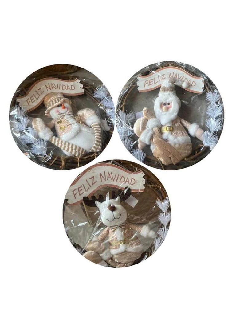 Adornos Con Muñeco Para Puerta Navideño-1