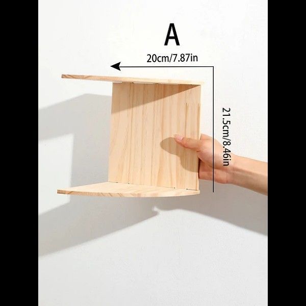Estante Flotante de Esquina para Colgar en la Pared, Marco Interior Simple de Soporte-1
